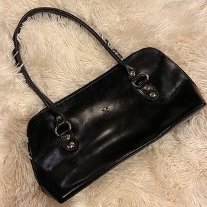 Vera Pelle Italian Leather Petite Black Purse